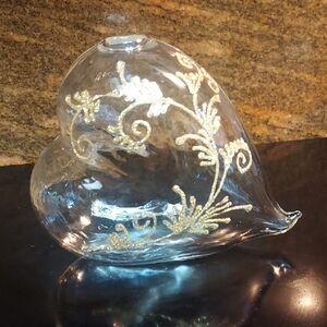 Soffieria Parise VIntage Hand Blown Heart Shape Vase.